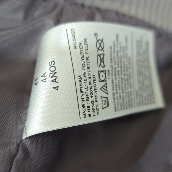 4T Quilted-Front Lined Jacket, Hood, Front Pockets, Gary, Full Zip, EUC - Picture 7 of 8